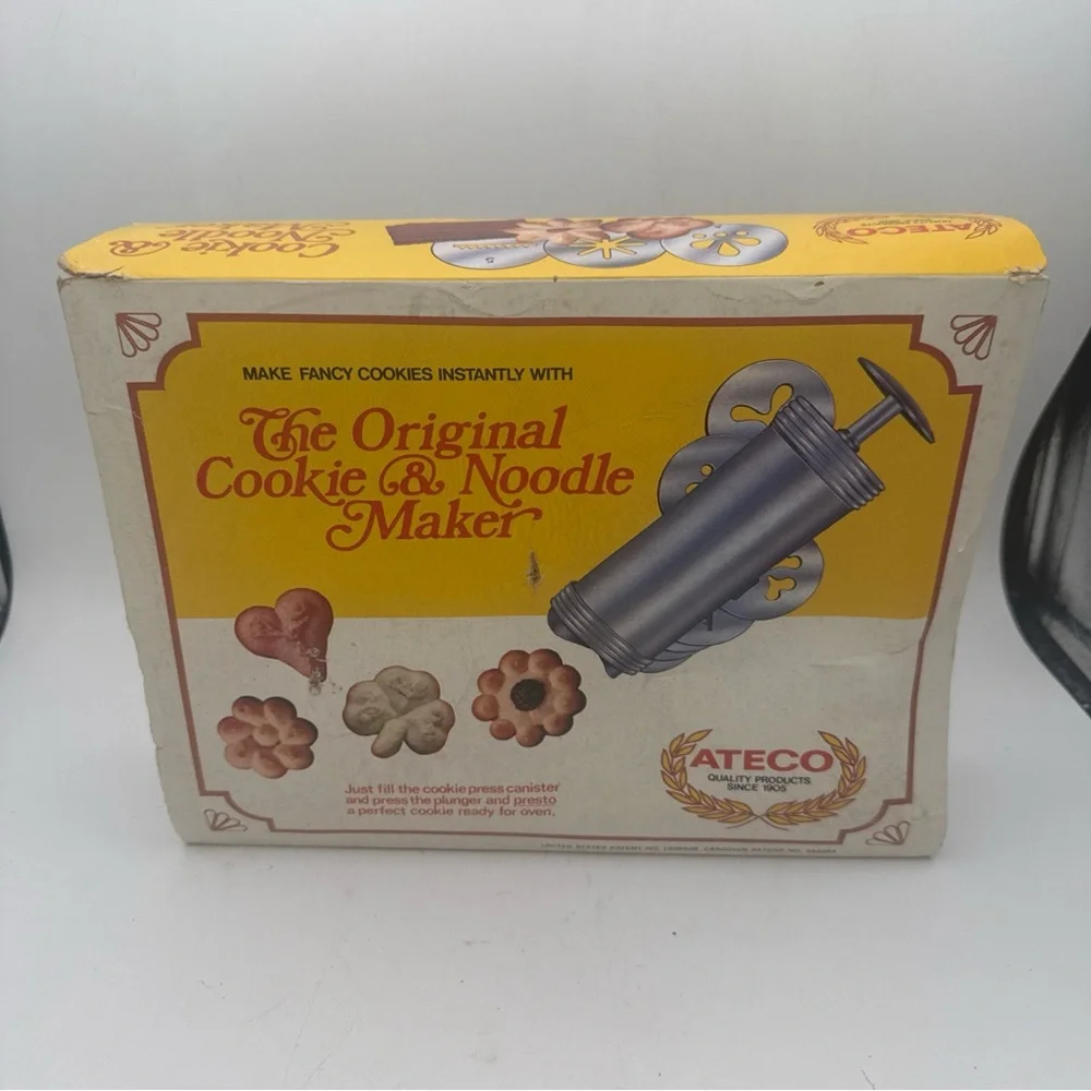 VTG NOS ATECO Original Cookie & Noodle Maker #685 cookie Press Sealed USA